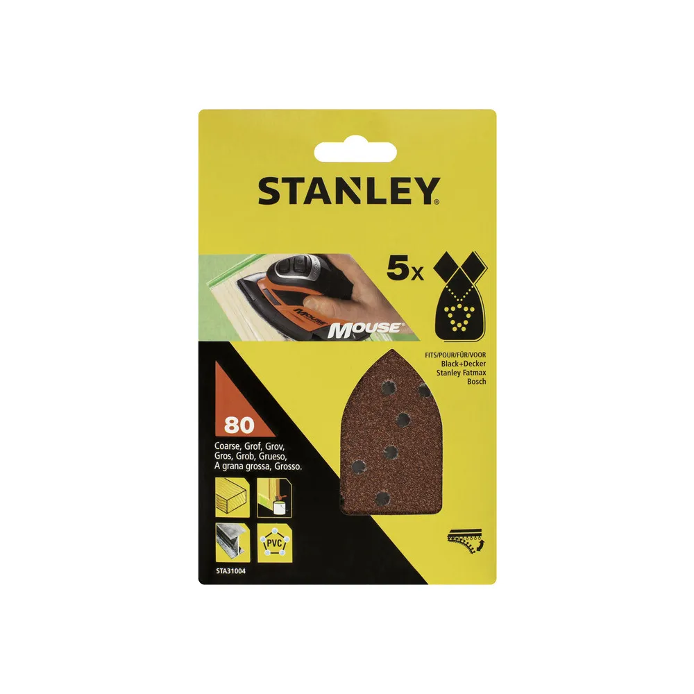 PIRANHA STANLEY STA31004 (X31004) 5 FOGLI VELCRO P/MOUSE 80 G
