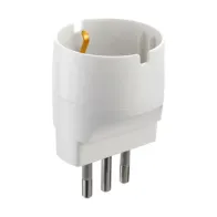 ADATTATORE SCHUKO 10A 2P+T BIANCO FIG.8 (25