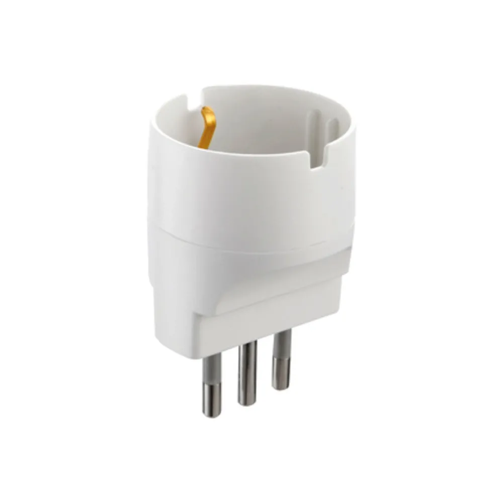 ADATTATORE SCHUKO 10A 2P+T BIANCO FIG.8 (25