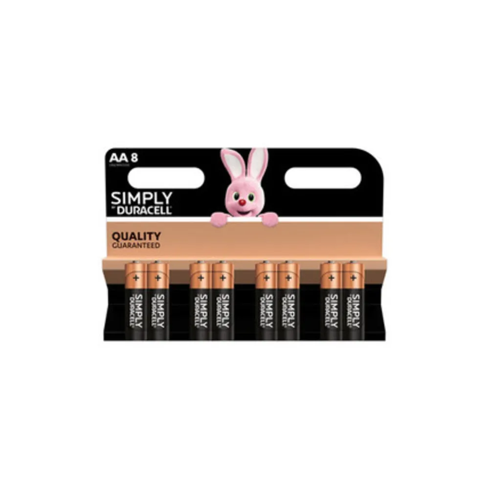 DURACELL SIMPLY ALCALINA STILO 8 PZ MN1500 (12