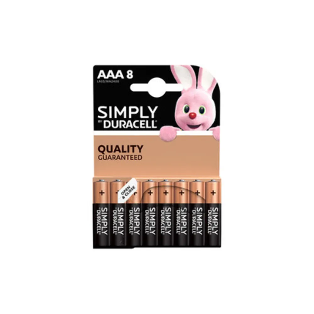 DURACELL SIMPLY ALCALINA MINISTILO 8 PZ MN2400 (10