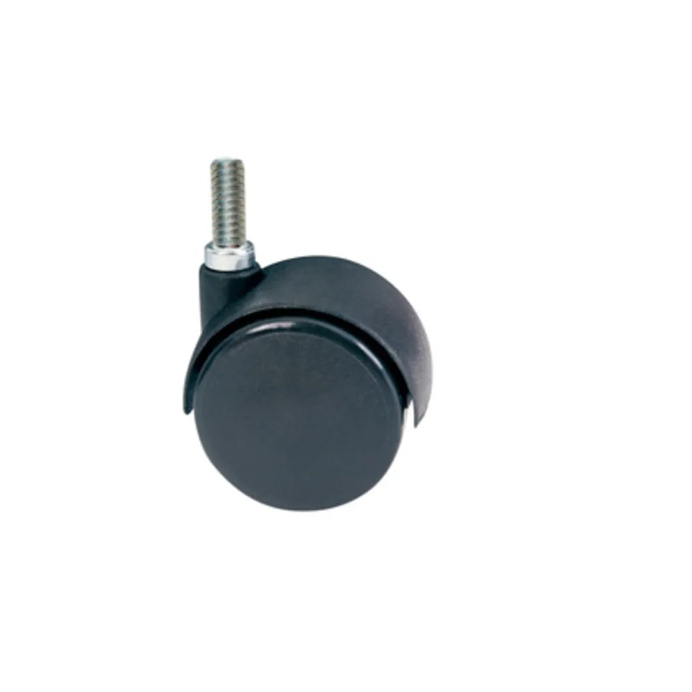 RUOTA NYLON GEMELLARE D 50 MM PERNO 8MAX12 MM* (4