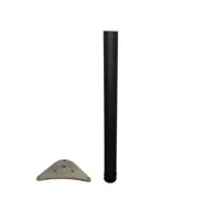 PIEDE P/TAVOLO ACCIAIO D 60XH710 MM NERO (4