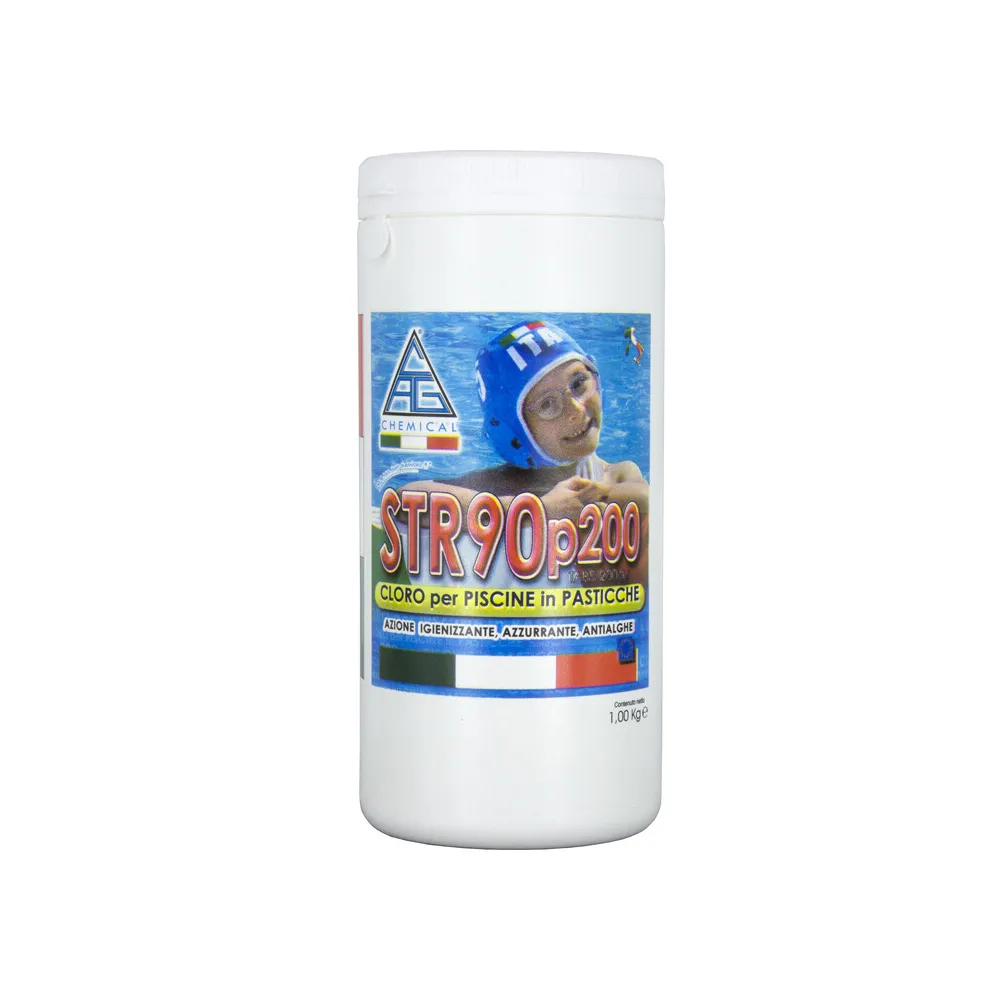 CLORO P/PISCINA PASTIGLIE 200 G STR90P200 1 KG CLORO P/PISCINA PASTIGLIE 200 G STR90P200 1 KG