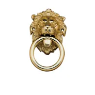 BATTENTE OTTONE LEONE C/ANELLO 155 MM LUCIDO (2