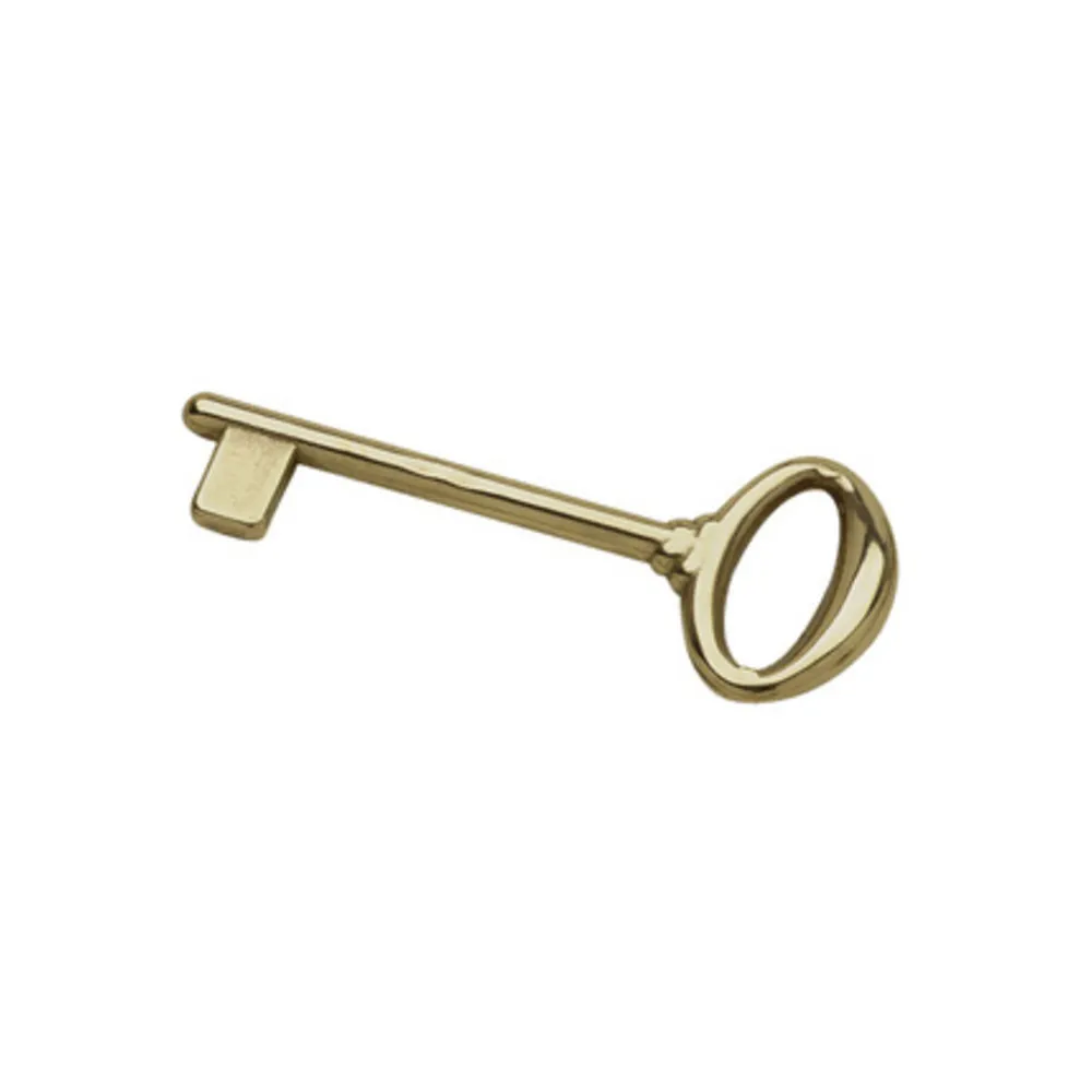 CHIAVE CLASSICA OTTONE LUCIDO P/PORTE (12