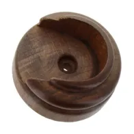 ROSETTA BASTONE LEGNO TENDA A PARETE D 35 MM NOCE SC.* (2