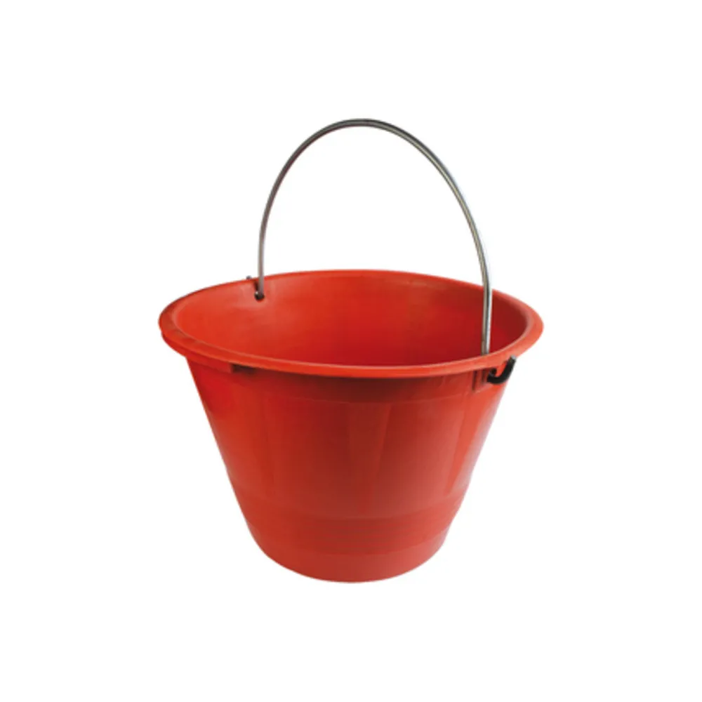 SECCHIO P/MURATORE PLAST C/ARCO ROSSO D 36CM 10 L (10