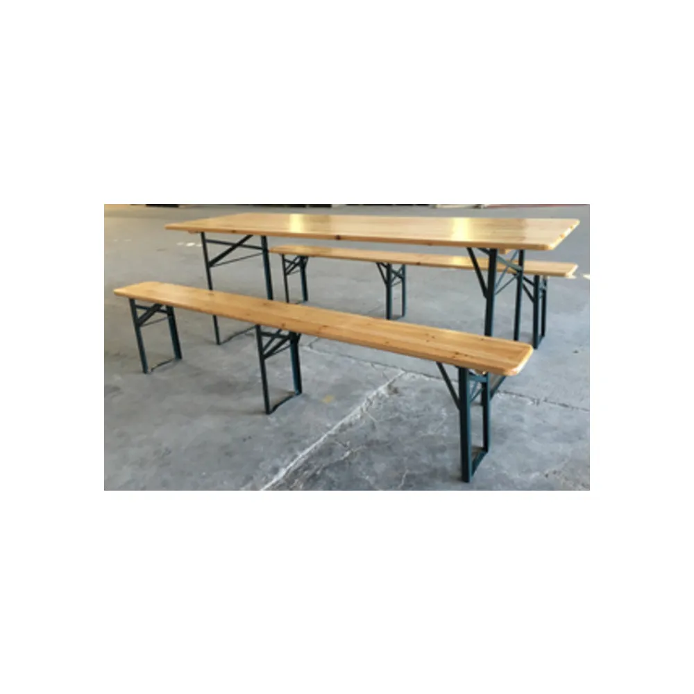 SET BIRRERIA C/PANCHE LEGNO/METALLO 220X80X76CM