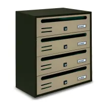CASSETTA POSTALE ALUBOX CUBO/R 4 38