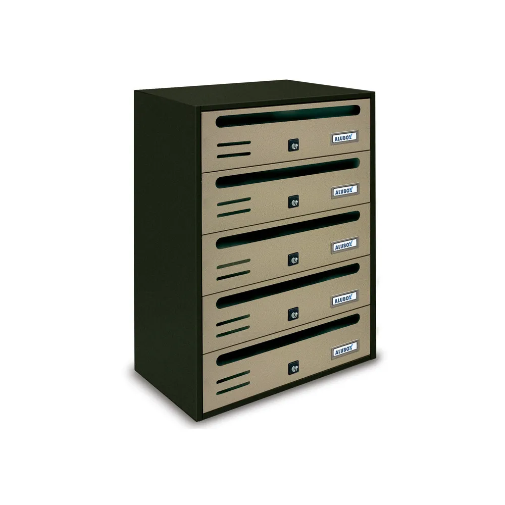 CASSETTA POSTALE ALUBOX CUBO/R 5 38