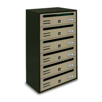 CASSETTA POSTALE ALUBOX CUBO/R 6 38