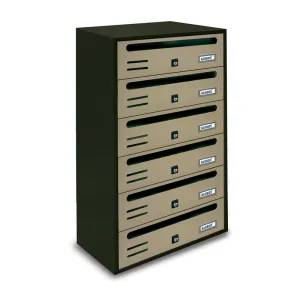 CASSETTA POSTALE ALUBOX CUBO/R 6 38