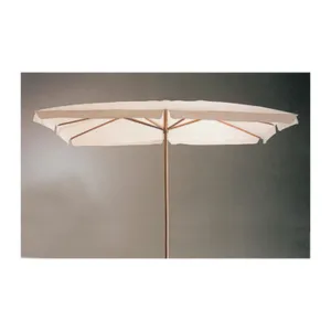 C OMBRELLONE IN LEGNO PALO 48 300X300CM BIANCO
