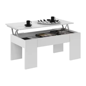 KIT TAVOLO CAFFE ELEV 50X100X45/56H BIANCO ARTIK