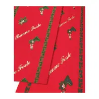 PASSATOIA BUONE FESTE H 100 CM FONDO ROSSO (50