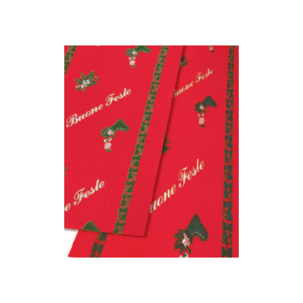 PASSATOIA BUONE FESTE H 100 CM FONDO ROSSO (50 PASSATOIA BUONE FESTE H 100 CM FONDO ROSSO (50