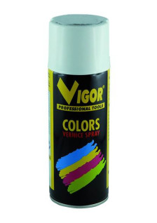 Peinture en spray satinée de type MAS blanc 400 ml VIGOR