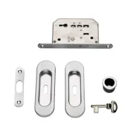 KIT MANIGLIE OVALE C/CHIAVE CRO SAT