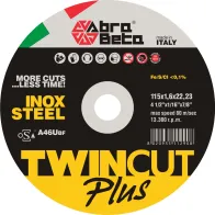 ABRABETA DISCO P/FERRO TWIN CUT PLUS 115X1