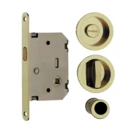 KIT MANIGLIE TONDO C/SERRATURA PORTE SCORR CRO SAT