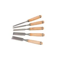 CONF. 5 SCALPELLI P/FALEGNAME MANICO LEGNO