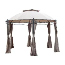 C GAZEBO ACCIAIO ESAGONALE D 350CM CASABLANCA