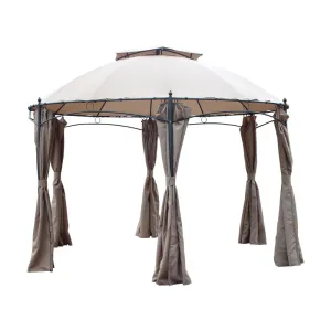 C GAZEBO ACCIAIO ESAGONALE D 350CM CASABLANCA
