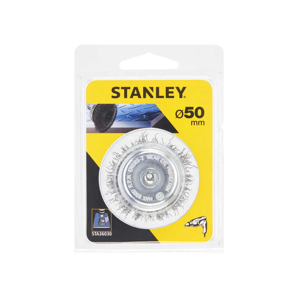 PIRANHA STANLEY STA36030 (X36030) SPAZZOLA ACCIAIO A TAZZA D.50