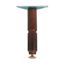 PIEDINO LEGNO PIASTRA MOBILE 150 MM NOCE* (12