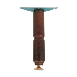 PIEDINO LEGNO PIASTRA MOBILE 150 MM NOCE* (12