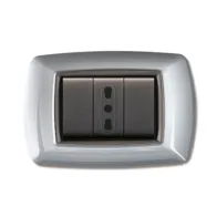 PLACCA LIFE LIVING PLAST ALLUMINIO CHIARO 3P (10