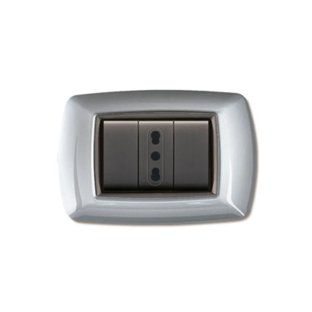 PLACCA LIFE LIVING PLAST ALLUMINIO CHIARO 3P (10