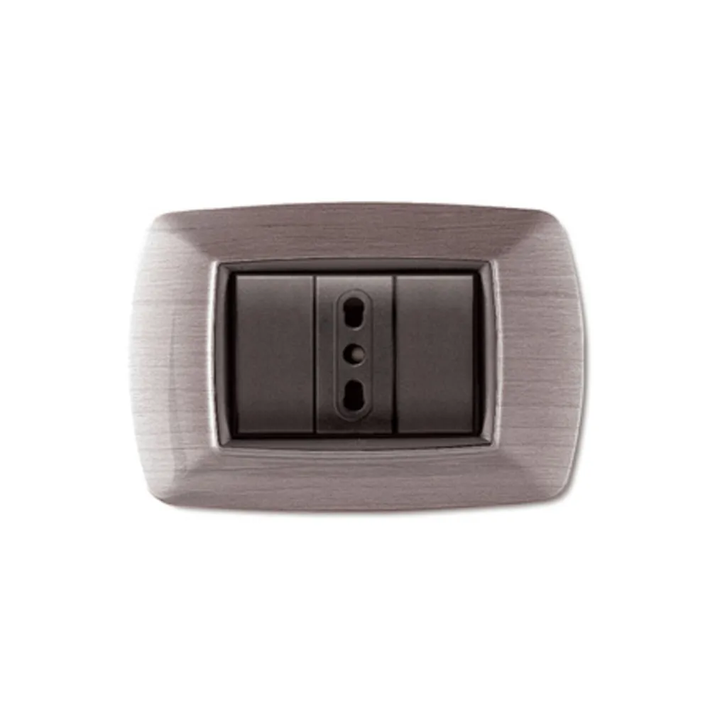 PLACCA LIFE LIVING PLAST ACCIAIO SATINATO 3P (10