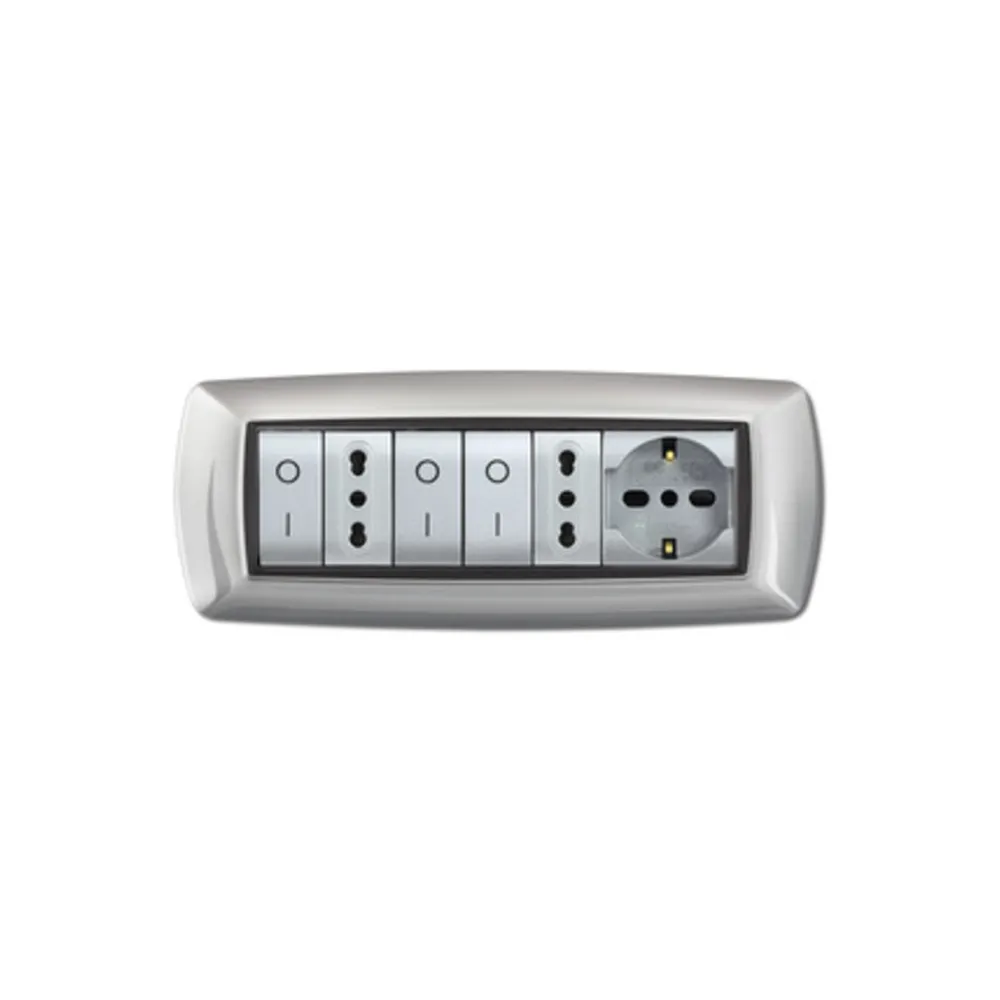 PLACCA LIFE LIVING PLAST ALLUMINIO CHIARO 7P
