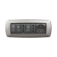 PLACCA LIFE LIVING PLAST ACCIAIO SATINATO 7P