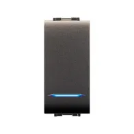 LIFE 4018 PULSANTE UNIPOLARE ILLUMIN.LE GRIGIO AN (12