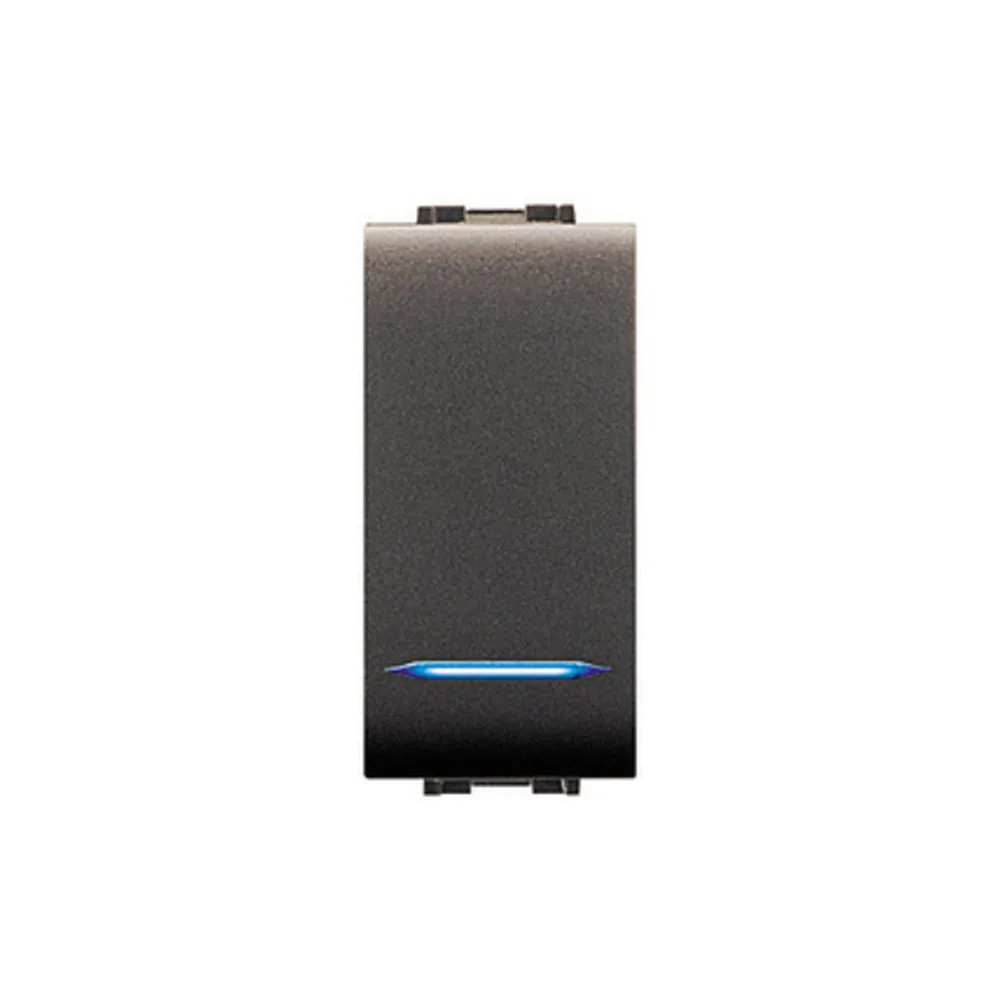 LIFE 4018 PULSANTE UNIPOLARE ILLUMIN.LE GRIGIO AN (12