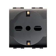 LIFE 4050 PRESA BIPASSO SCHUKO GRIGIO ANTRACITE (6