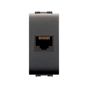 LIFE 4084 PRESA TELEFONICA RJ11 PLUG 6/4 GRIGIO ANT (12