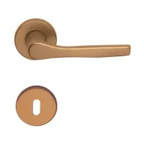 MANIGLIA ALLUMINIO ANODIZZ BRONZO C/BOCCHETT (5