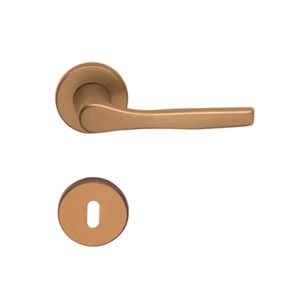 MANIGLIA ALLUMINIO ANODIZZ BRONZO C/BOCCHETT (5