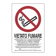 TARGA VIETATO FUMARE L.311/1 180X120 MM (10