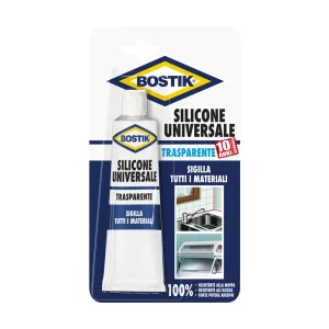BOSTIK SILICONE UNIVERSALE 60 ML TRASPAR BLISTER (12