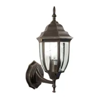 LANTERNA BOMBAY C/BRACCIO BRONZO ANTICHIZZATO