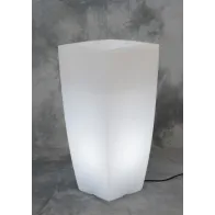 VASO STILO SQUARE BRIGHT 40X40X90CM LUCE BIANCA