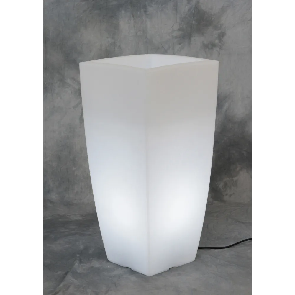 VASO STILO SQUARE BRIGHT 40X40X90CM LUCE BIANCA VASO STILO SQUARE BRIGHT 40X40X90CM LUCE BIANCA