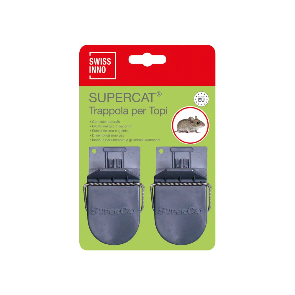 TRAPPOLA P/TOPI C/ESCA SUPERCAT 2 PZ (8 TRAPPOLA P/TOPI C/ESCA SUPERCAT 2 PZ (8