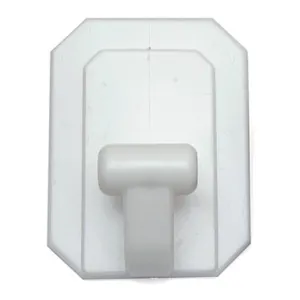 GANCIO ADESIVO GIGANTE PLASTICA 60X80 MM BIANCO (25