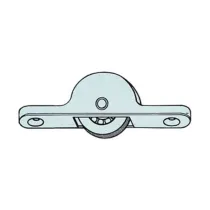 OMGE  105 CARRELLO C/RUOTA CEMENTATO D 18 MM* (50